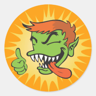 Gremmie Logo-Aufkleber - Orange Runder Aufkleber