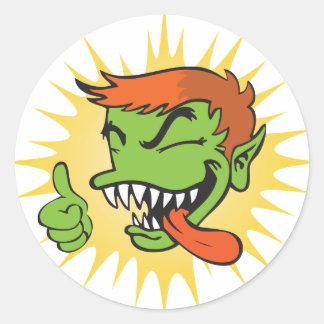 Gremmie Logo-Aufkleber - weiß Runder Aufkleber