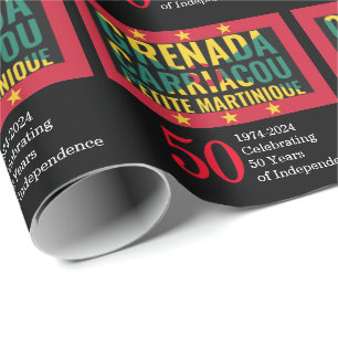 GRENADA 50 Jahre Unabhängigkeit Custom 2024 Geschenkpapier