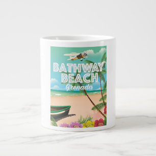 Grenada Bathway Beach Travel Poster Jumbo-Tasse