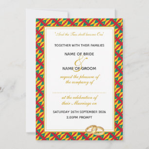 GRENADA CARRIACOU Christliche Schriftzeichen Hochz Einladung