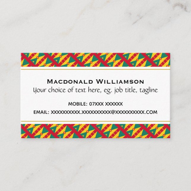 GRENADA Christliche Schrift John 3:16 Visitenkarte (Vorderseite)