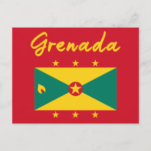 Grenada Fahne Grenadierfisch Karibischer Karneval  Postkarte