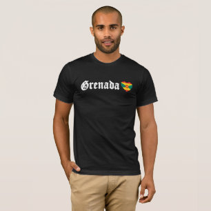 Grenada Flag Blackletter Grenadische Karibikfete T-Shirt