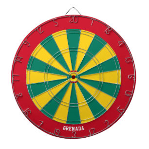 Grenada Flag farbenfroh Patriotik Dartscheibe