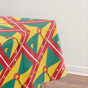 GRENADA FLAG MAP Stilvoll Patriotic Tischdecke