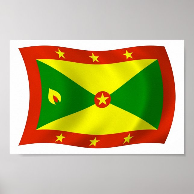 Grenada Flag Poster Print (Vorne)
