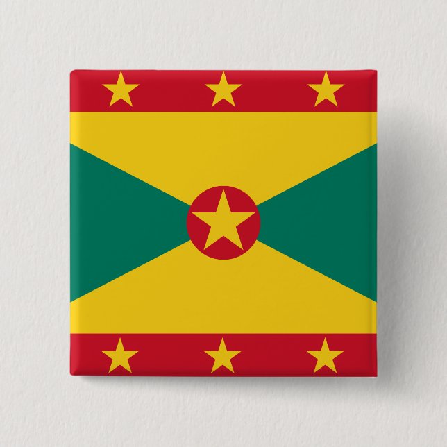 Grenada-Flagge Button (Vorderseite)
