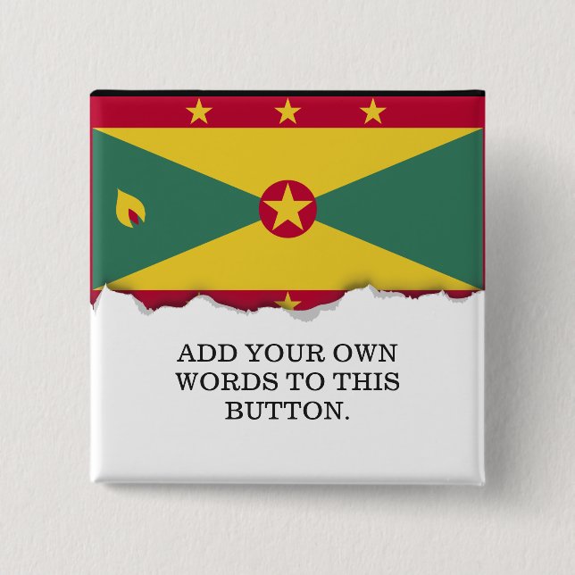 Grenada-Flagge Button (Vorderseite)