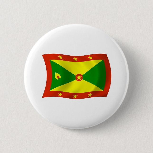 Grenada-Flagge-Button Button (Vorderseite)