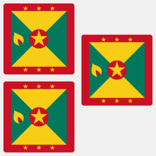 Grenada-Flagge Etiketten