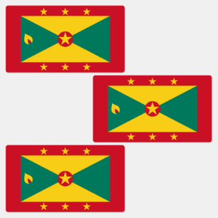 Grenada-Flagge Etiketten