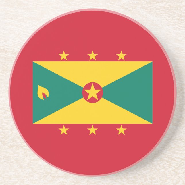 Grenada-Flagge Getränkeuntersetzer (Vorne)