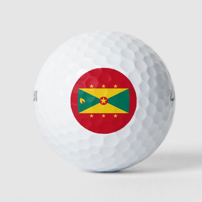 Grenada-Flagge Golfball (Vorderseite)