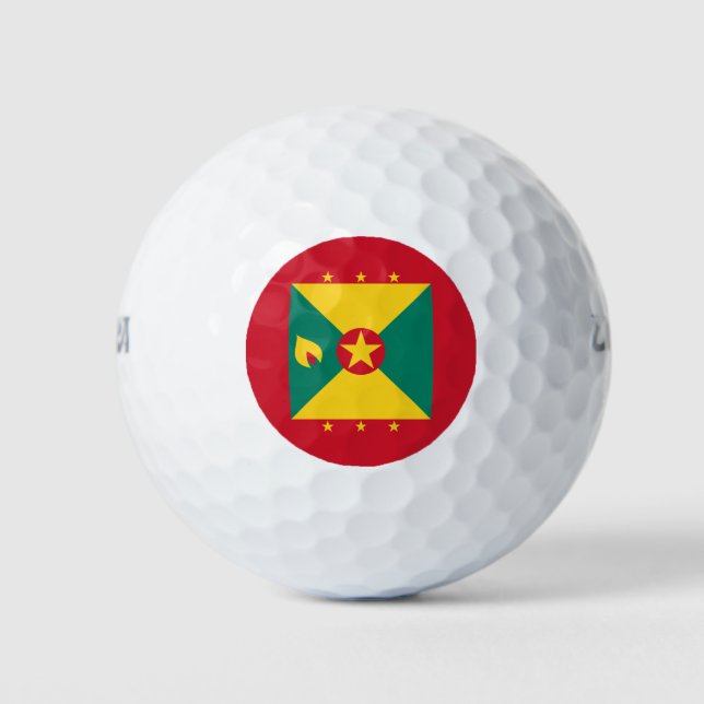 Grenada-Flagge Golfball (Vorderseite)