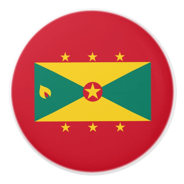 Grenada-Flagge Keramikknauf (Vorderseite)