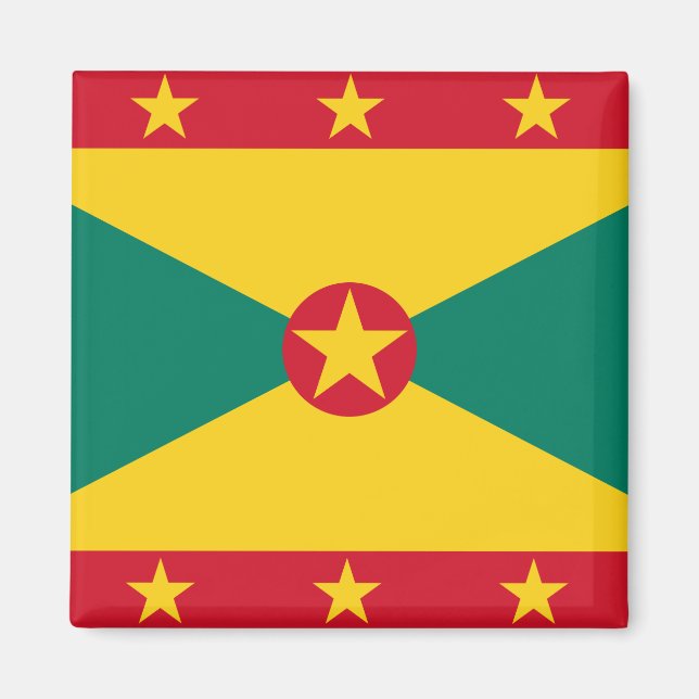 Grenada-Flagge Magnet (Vorne)