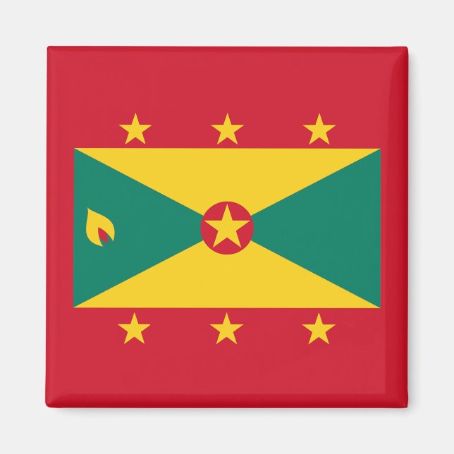 Grenada-Flagge Magnet (Vorne)