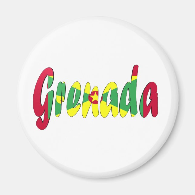 Grenada-Flagge Magnet (Vorne)