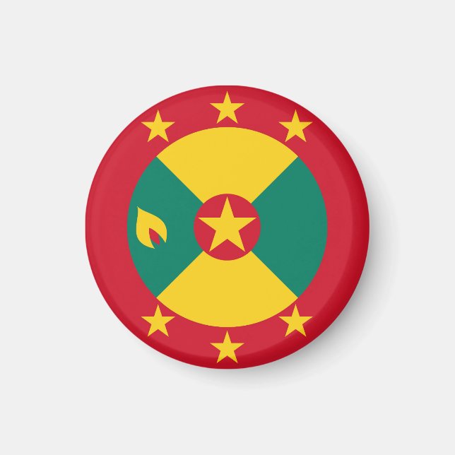 Grenada-Flagge Magnet (Vorne)