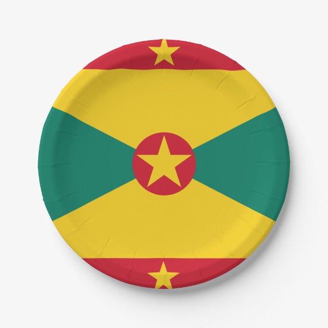 Grenada-Flagge Pappteller (Vorderseite)