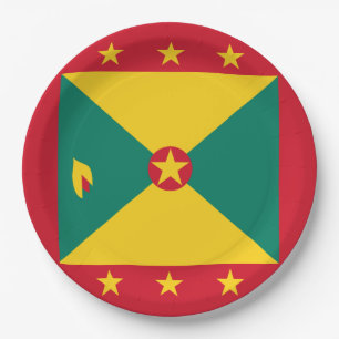 Grenada-Flagge Pappteller