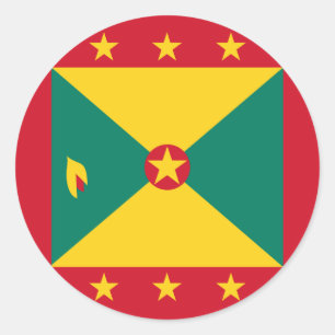 Grenada-Flagge Runder Aufkleber
