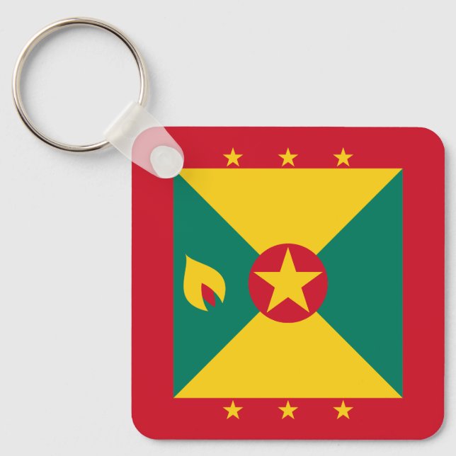 Grenada-Flagge Schlüsselanhänger (Vorderseite)