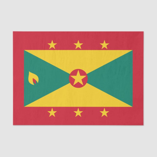 Grenada-Flagge Seidenpapier (Vorderseite)