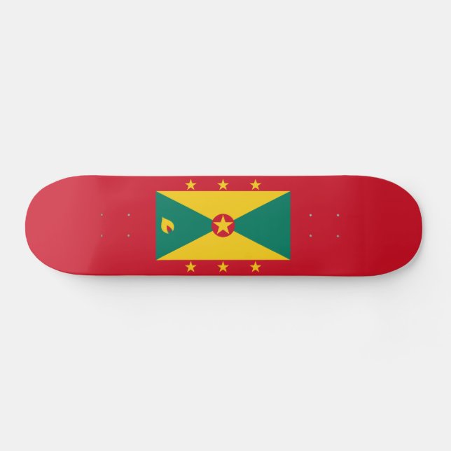 Grenada-Flagge Skateboard (Horizontal)