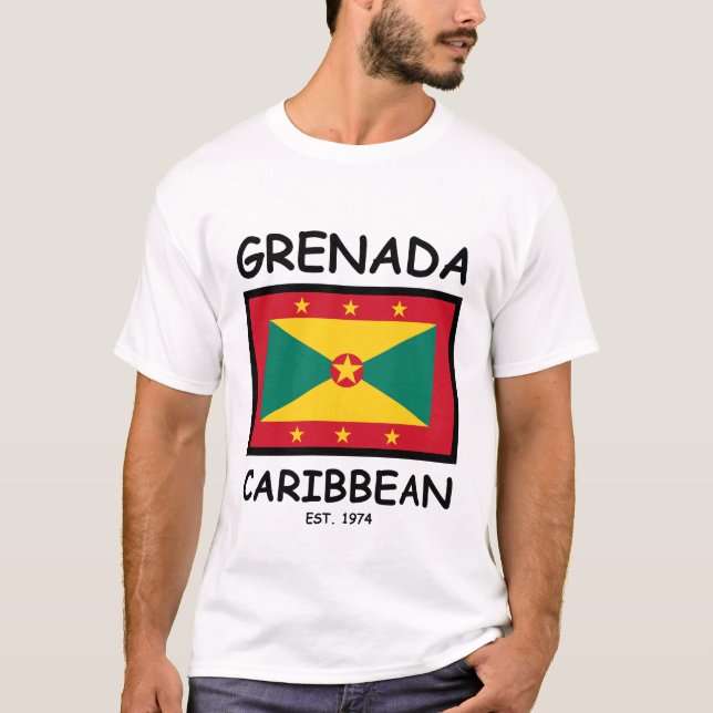 Grenada-Flagge T-Shirt (Vorderseite)