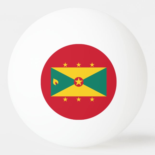 Grenada-Flagge Tischtennisball (Vorderseite)
