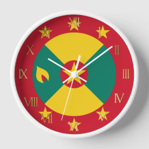 Grenada-Flagge Uhr