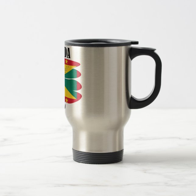 Grenada-Flaggen-Reise-Tasse Reisebecher (Rechts)
