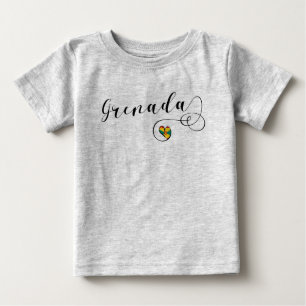 Grenada Flaggenherz, Grenadian Baby T-shirt