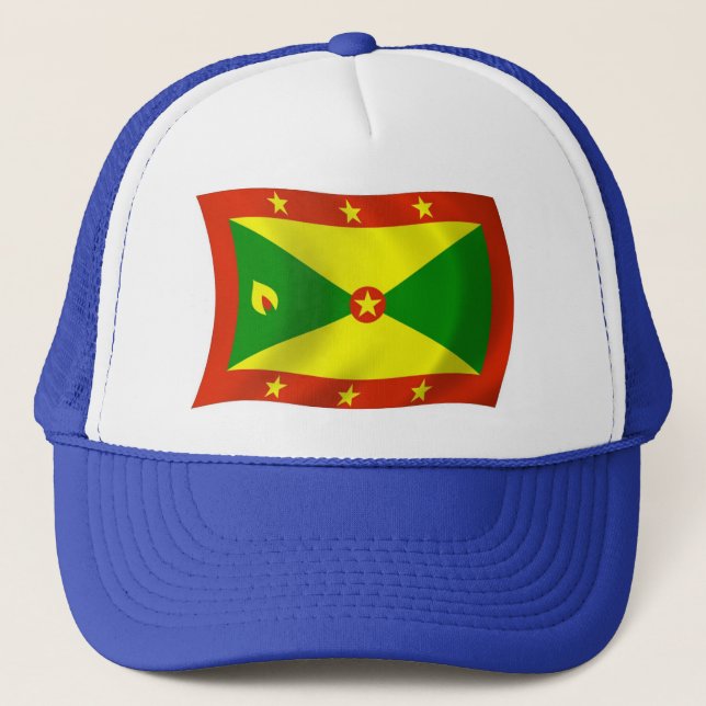 Grenada-Flaggenmütze Truckerkappe (Vorderseite)