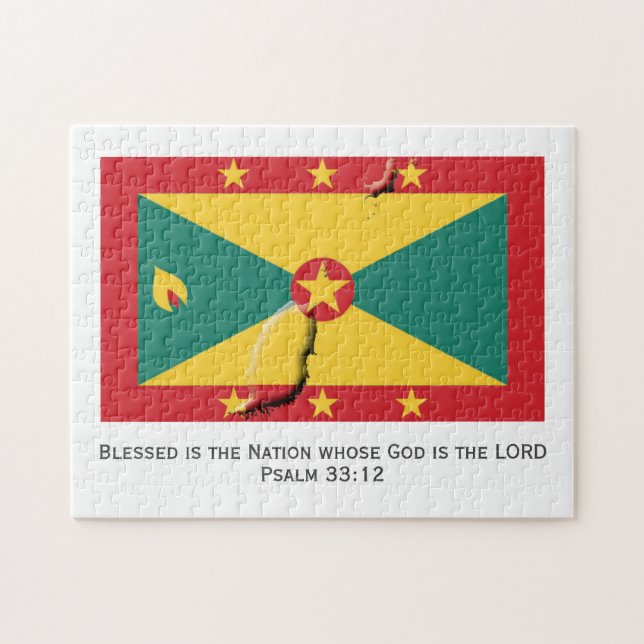 GRENADA | Gesegnete Nation | GRENADIAN FLAG Puzzle (Horizontal)