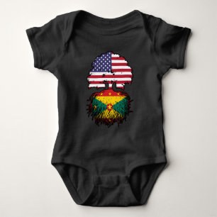 Grenada Grenadian American USA Tree Roots Flag Baby Strampler