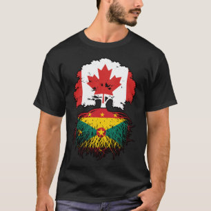 Grenada Grenadian Canadian Tree Roots Flag T-Shirt