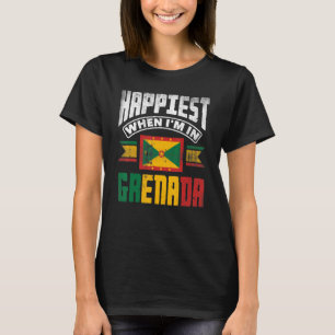 Grenada Grenadian Grenadian Flag glücklich, wenn i T-Shirt