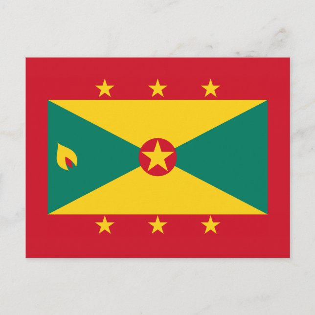Grenada - grenadische Flagge Postkarte (Vorderseite)