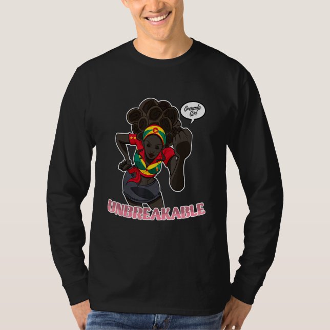 Grenada-Mädchen Unzerbrechlich I Grenada-Erbe I Gr T-Shirt (Vorderseite)