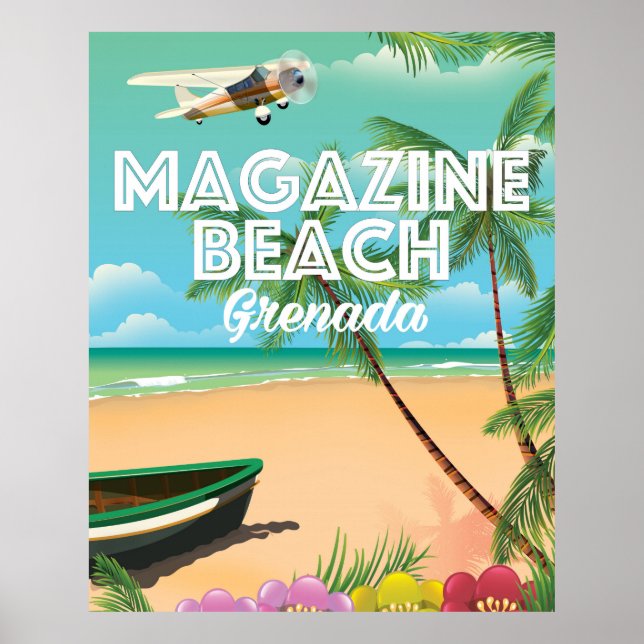 Grenada Magazine Beach Travel Poster (Vorne)