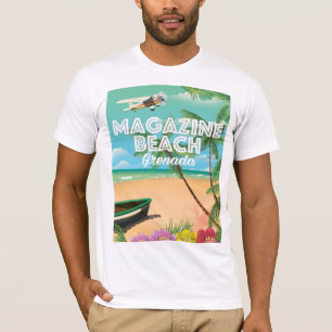 Grenada Magazine Beach Travel Poster T-Shirt