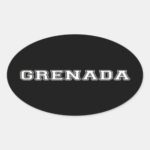 Grenada Ovaler Aufkleber