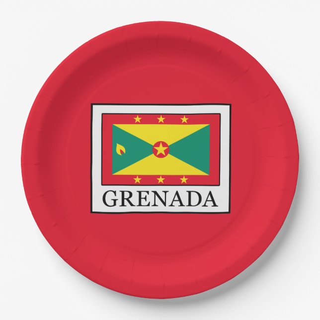 Grenada Pappteller (Vorderseite)
