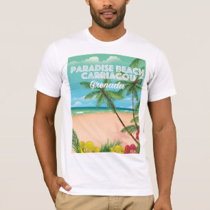 Grenada-Paradiesstrand carriacou Reise-Plakat T-Shirt