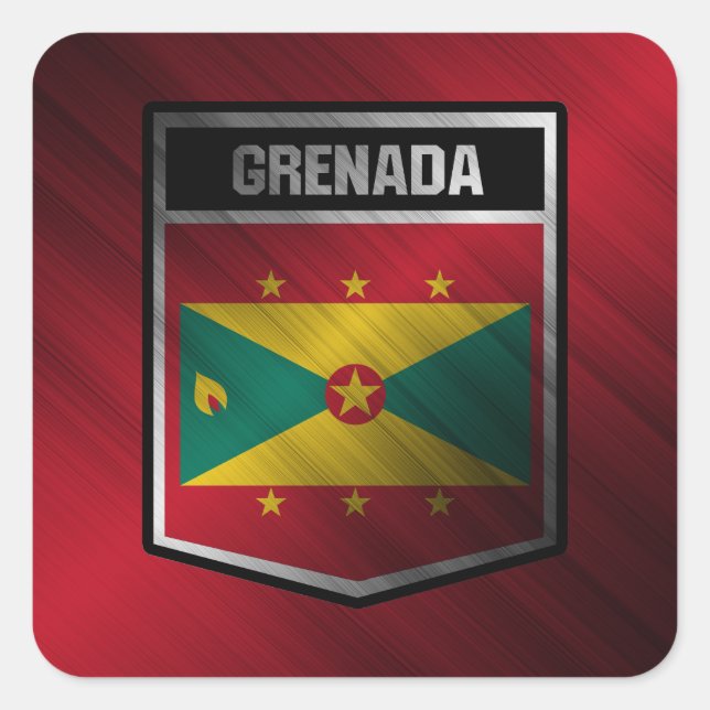 Grenada Quadratischer Aufkleber (Vorderseite)