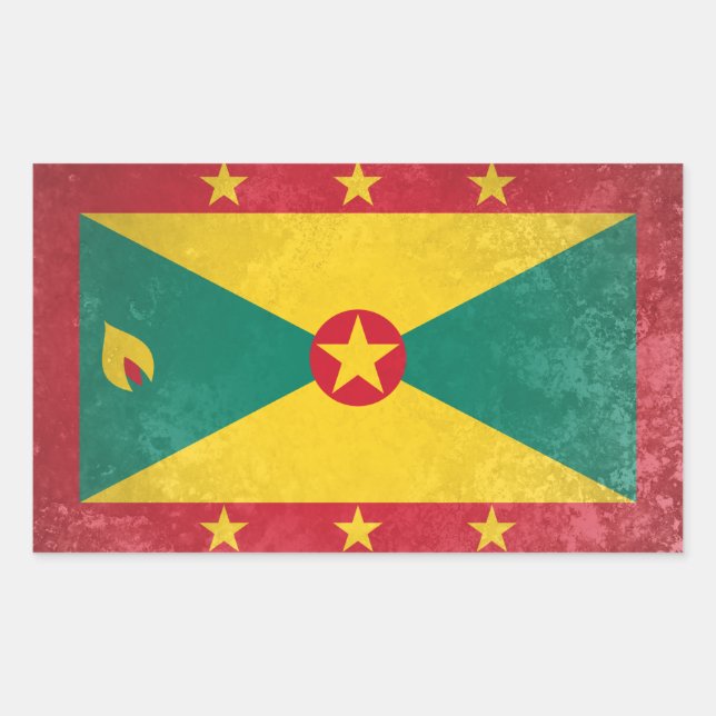 Grenada Rechteckiger Aufkleber (Vorderseite)