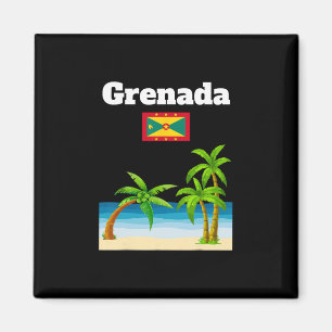 Grenada Reise Souvenir Grenadische Flagge Urlaub Magnet